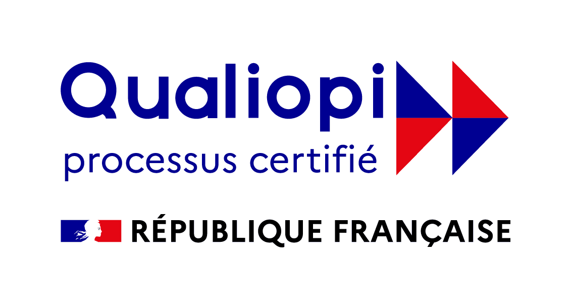 Logo Qualiopi — processus certifié, République française
